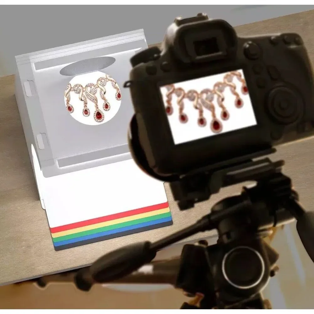 Foldable Light Box Studio w/Six Color Backgrounds, Product Spotlight Photography